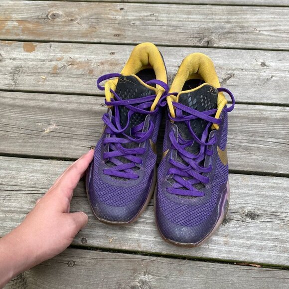 RARE 2015 Nike Kobe 10 Low Nike ID Lakers Size 10 'Iroquois' - Picture 2 of 9